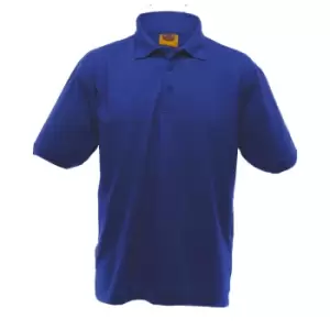 Image of UCC 50/50 Mens Heavyweight Plain Pique Short Sleeve Polo Shirt (5XL) (Royal)