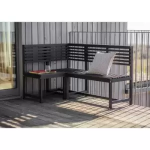 Image of Zion Balcony Garden Modular Bench Charcoal