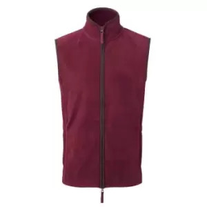 Image of Premier Mens Artisan Fleece Gilet (M) (Burgundy/Brown)