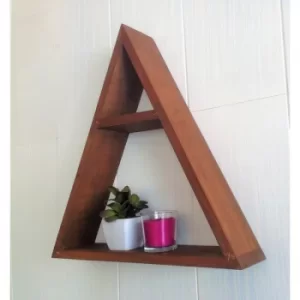Image of Triangle Walnut Wall Shelf