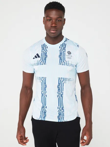 Image of Adidas Mens Team Gb Tee - Blue Blue VV64I Male L,M,S,XL