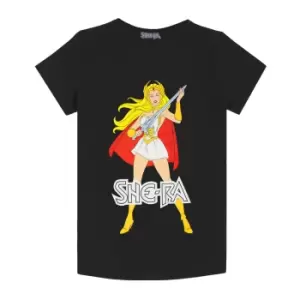 Image of Masters Of The Universe Womens/Ladies Princess Of Power She-Ra T-Shirt (M) (Black)