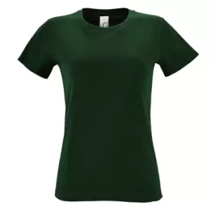 Image of SOLS Womens/Ladies Regent Short Sleeve T-Shirt (S) (Bottle Green)