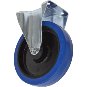 Image of Sealey Fixed Plate Castor Blue Elastic 200mm