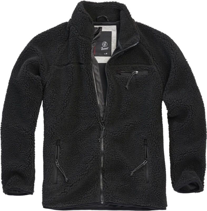 Image of Brandit Teddy Fleece Jacket Between-seasons Jacket Black S Men