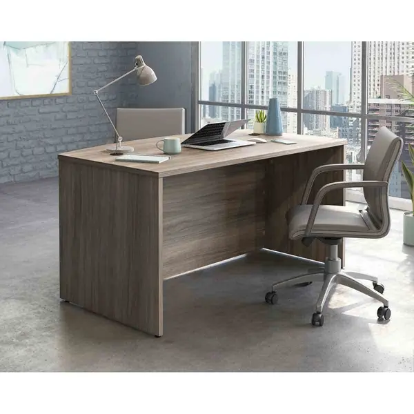 Image of Affiliate Bow Front Office Desk 1500 x 870mm Hudson Elm Finish - 5427428 -