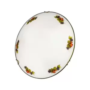 Image of Moon Integrated LED Lifestyle Finished Flush Ceiling Lamp Antique Brass