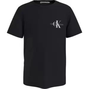 Image of Calvin Klein Jeans Junior Boys Chest Monogram T Shirt - Black
