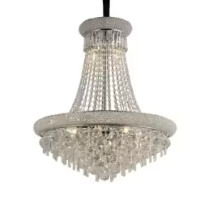 Image of Alexandra Ceiling Pendant Chandelier 13 Light Polished Chrome, Crystal