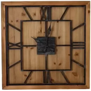Image of Williston Square Large Wooden Wall Clock