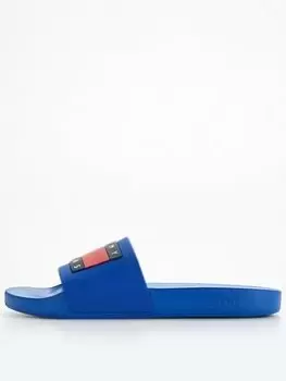 Image of Tommy Jeans Pool Slide Ess - Blue Size 45, Men