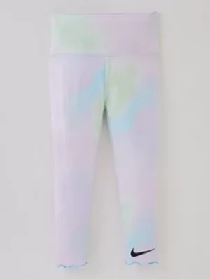 Image of Nike Aura Aop Legging, Blue, Size 3-4 Years, Women
