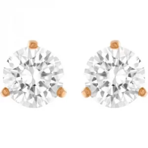 Image of Ladies Swarovski PVD rose plating Solitaire Earrings