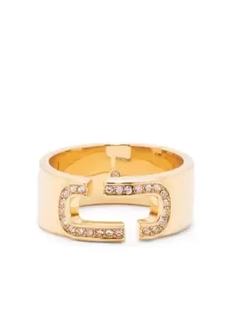 Image of Marc Jacobs WOMEN The J Marc Pave Ring Gold/Crystal