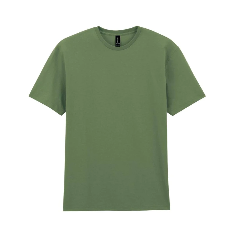 Image of Gildan Mens Cotton Lightweight T-Shirt in Green Size: Small Green Male S