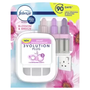 Image of Febreze 3Volution Air Freshener Plug In Starter Kit Blossom & Breeze 20ml