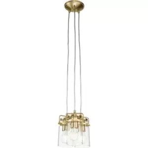 Image of Elstead Kichler Brinley Cluster Pendant Ceiling Light Brushed Brass
