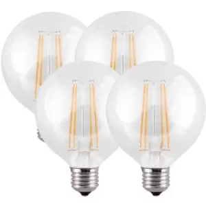 Image of Harperliving - Harper Living 8 Watts G95 E27 LED Bulb Clear Globe Warm White Dimmable, Pack of 4