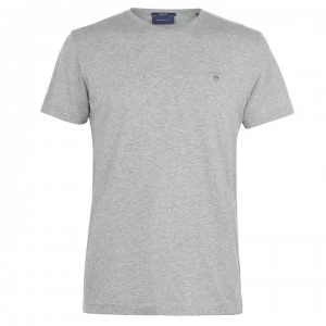 Image of Gant Crew Logo T Shirt - Grey 094