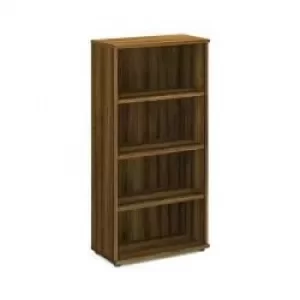 Image of Trexus Office High Bookcase 800x400x1600mm 3 Shelves Walnut Ref