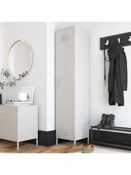 Image of Queer Eye Bradford Single Metal Storage Cabinet - Taupe