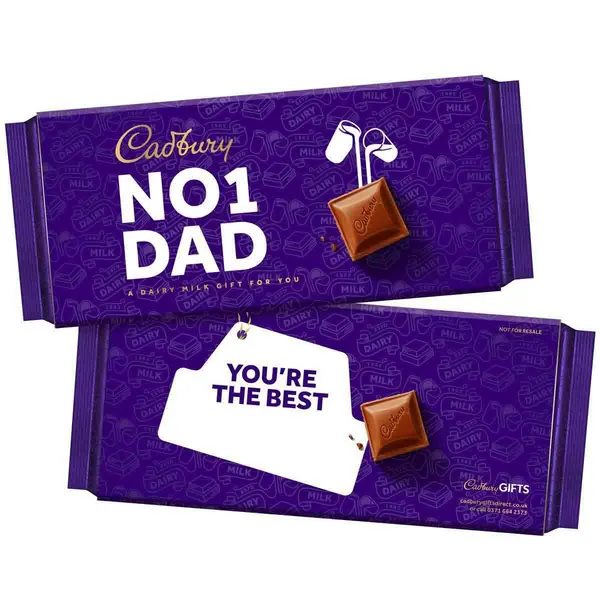 Image of Cadbury Gifts Direct Dairy Milk No. 1 Dad Chocolate Bar (180g) DAD4257960