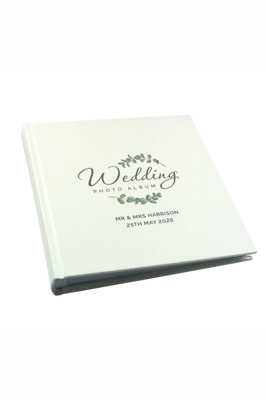 Image of Personalised Memento Company Personalised Wedding Square Photo Album in White White Unisex