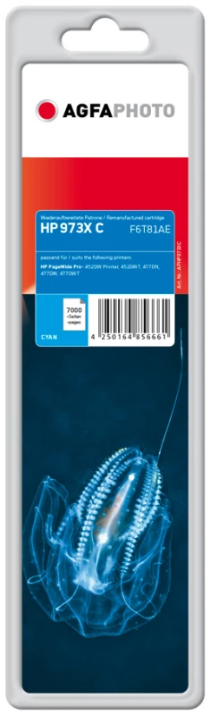 Image of AgfaPhoto APHP973XC toner cartridge Compatible Cyan