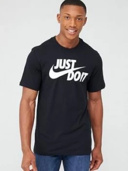 Image of Nike Sportswear Just Do It Swoosh T-Shirt - Black