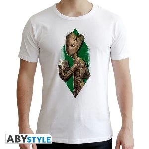Image of Marvel - Teen Groot Mens X-Small T-Shirt - White
