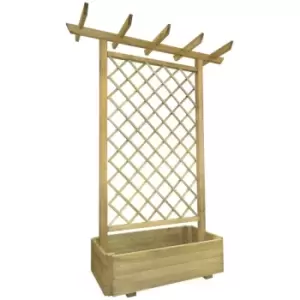 Image of Vidaxl - Garden Pergola Planter 162x56x204cm Wood Brown