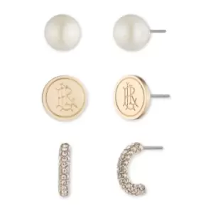Image of Ladies Lauren Ralph Lauren Base metal Trio Earring Gift Set