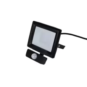 Image of Robus HiLume 10W LED Flood Light with PIR IP65 Black Cool White - RHL1040P-04