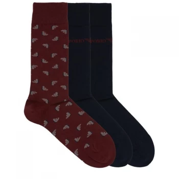 Image of Emporio Armani 3 Pack Knitted Short Socks Black