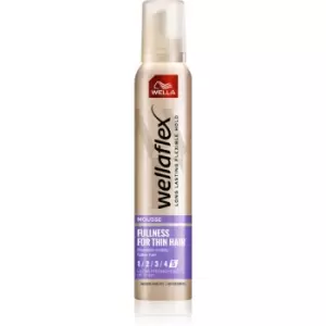Image of Wella Wellaflex Fullness For Thin Hair Styling Mousse With Extra Strong Fixation for Fine Hair 200ml