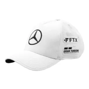 Image of 2022 Mercedes Hamilton Driver Trucker Cap White