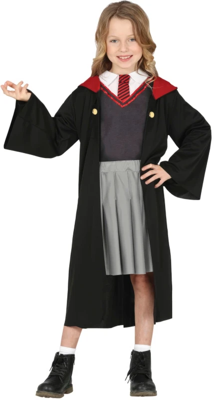 Image of Fiestas Guirca Fancy Dress Apprentice Red Witch 5-6 Yrs, Black CLG-FG77376