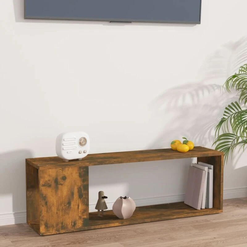 Image of VIDAXL Vidaxl - tv Cabinet Smoked Oak 100x24x32cm Engineered Wood 8720286956885