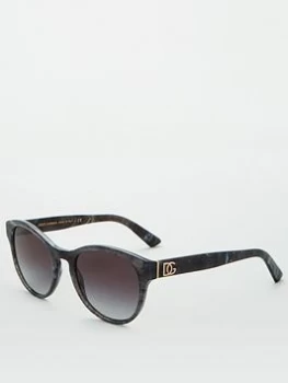 Image of Dolce & Gabbana Round Sunglasses - Grey