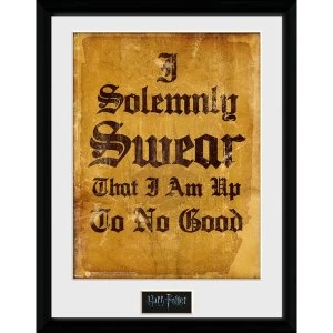 Image of Harry Potter I Solomnly Swear Framed Collector Print