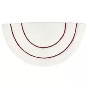 Image of Furn Semi-Circle Bath Mat (One Size) (White/Clay) - White/Clay