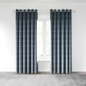 Image of Helena Springfield Harper Lined Curtains 90" x 72", Navy
