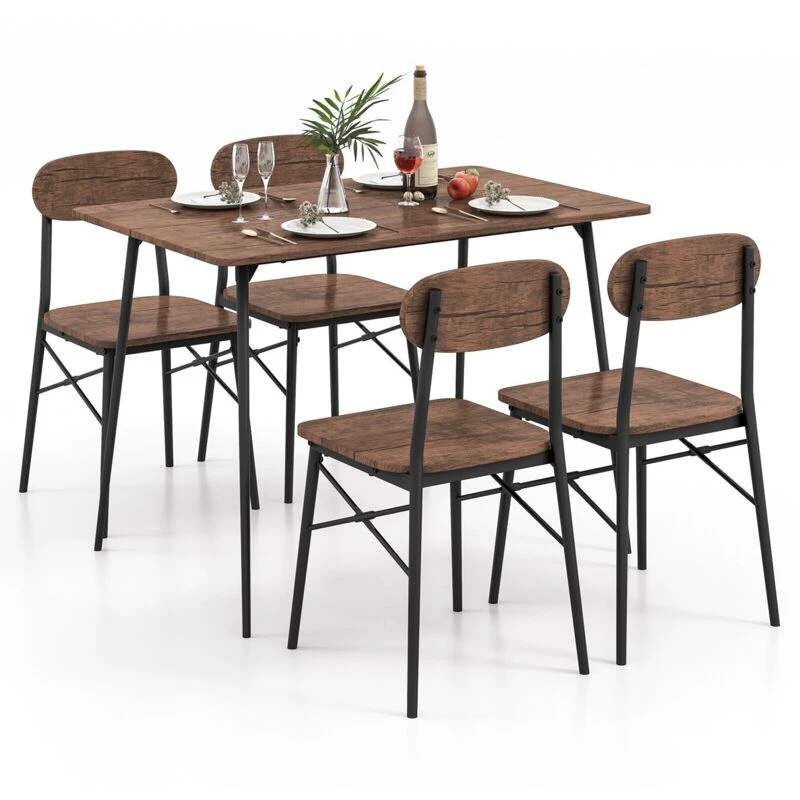 Image of COSTWAY 2 Pack 9L Chafing Dish Stainless Steel Food Warmers Set with 4 Half Size Pans Silver