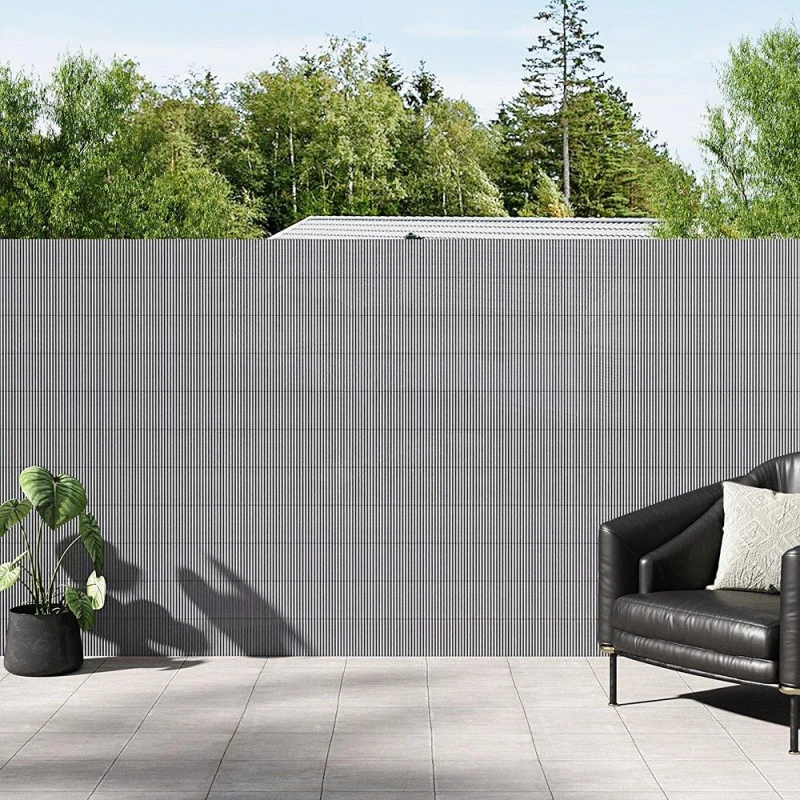 Image of Breeins 3m x 1.2m Sun-blocked Privacy Fence Screen Panels Grey unisex One size