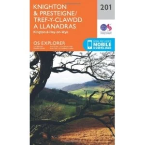 Image of Knighton and Presteigne Tref-y-Clawdd a Dyffryn Elan by Ordnance Survey (Sheet map, folded, 2015)