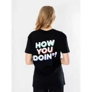 Image of Friends Black How You Doin? Mens T-Shirt Medium