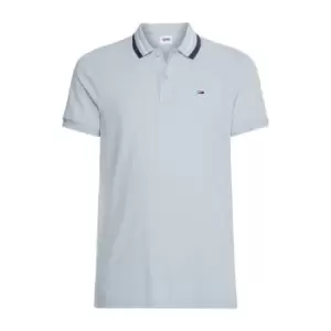 Image of Tommy Jeans Classic Tipped Polo Shirt - Blue