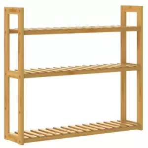 Image of Freestanding Shelf Bamboo 54x60x15cm 3 Shelves
