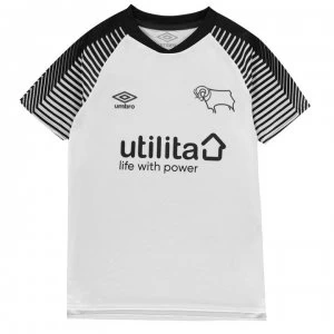 Image of Umbro Derby County Home Shirt 2019 2020 Junior - Black/White