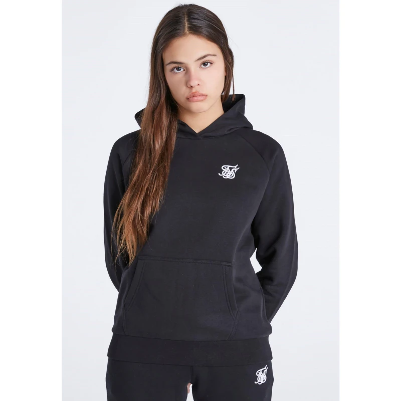 Image of SikSilk Essenials Overhead Hoodie - Black 9 - 10 Years